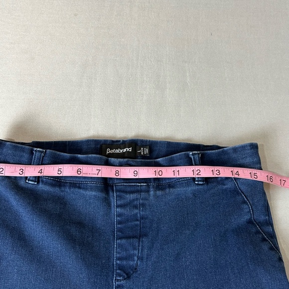 Betabrand Jeans Women Size LP Blue Elastic Waistband Stretchy Pockets - Picture 4 of 8